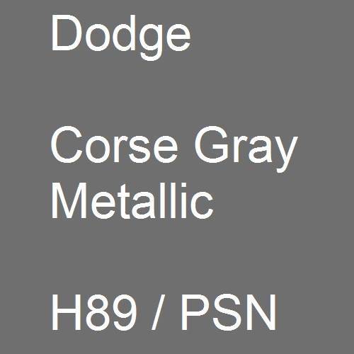 Dodge, Corse Gray Metallic, H89 / PSN.